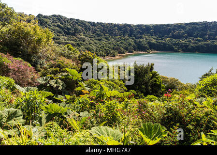 See Botos am Vulkan Poas, Costa Rica Stockfoto