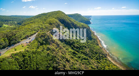 Antenne Panorama Grand Pacific Drive, Sydney, Australien Stockfoto