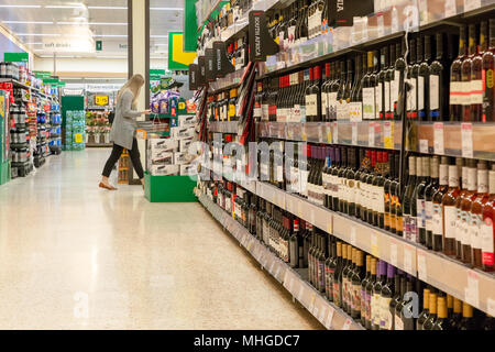 Morrisons Supermarkt in Stockton, Heide, in der Nähe von Warrington, Cheshire, England, Großbritannien am 30. April 2018 Stockfoto