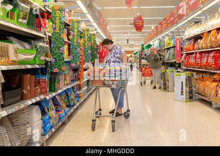 Morrisons Supermarkt in Stockton, Heide, in der Nähe von Warrington, Cheshire, England, Großbritannien am 30. April 2018 Stockfoto