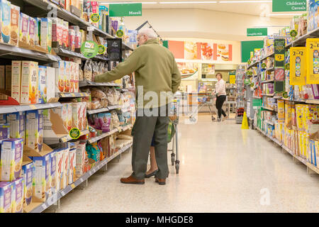 Morrisons Supermarkt in Stockton, Heide, in der Nähe von Warrington, Cheshire, England, Großbritannien am 30. April 2018 Stockfoto