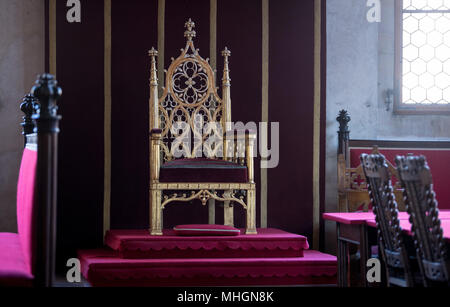 10. April 2018, in der Tschechischen Republik, Prag: Blick in den Thronsaal des Wladislav Halle auf der Prager Burg. Foto: Monika Skolimowska/dpa-Zentralbild/dpa Stockfoto