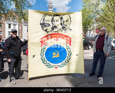 Demonstranten in London Mai 2018. London, Großbritannien. 01/05/2018 | Verwendung weltweit Stockfoto