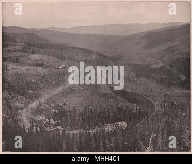 Die Schleife in der Nähe von hagerman Tunnel, Colorado Midland Bahn Straße Stockfoto