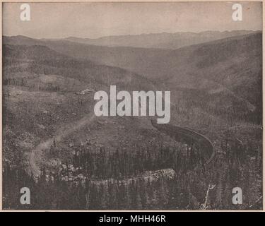 Die Schleife in der Nähe von hagerman Tunnel, Colorado Midland Bahn Straße Stockfoto