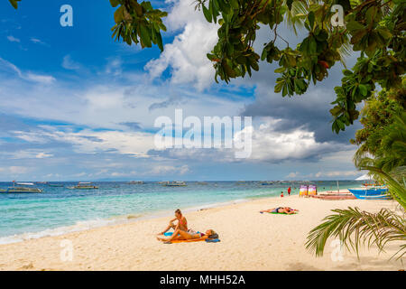 Alona Beach Bohol Philippinen April 20, 2018 Alona Beach Stockfoto