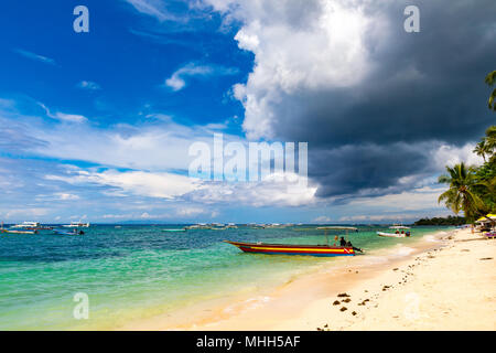 Alona Beach Bohol Philippinen April 20, 2018 Alona Beach Stockfoto