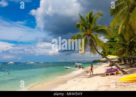 Alona Beach Bohol Philippinen April 20, 2018 Alona Beach Stockfoto