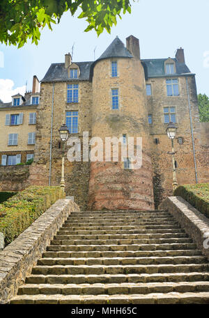 Die alten gallo-römische Mauer in Le Mans Stockfoto