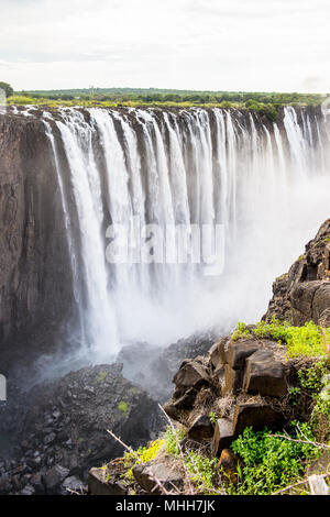 Erstaunlich, Victoria, fällt, Zambezi River, Simbabwe und Sambia Stockfoto