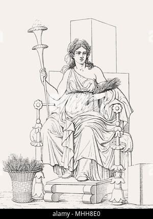 Demeter, die Göttin der Ernte und der Landwirtschaft, der Griechischen Mythologie Stockfoto