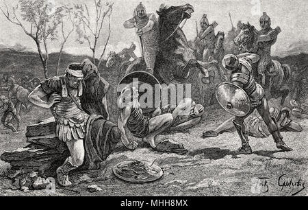 Die Schlacht von Cannae am 2. August 216 v. Chr., Zweiten Punischen Krieg, Apulien, Italien Stockfoto