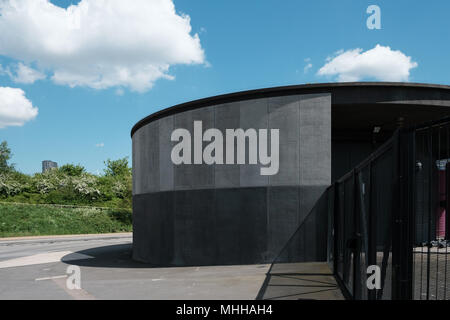 Sewarage Pumpstation am Pudding Mill Lane, East London, als Teil der Olympischen Projekt gebaut. Architekten Lyall Rechnungen & Jung. Stockfoto
