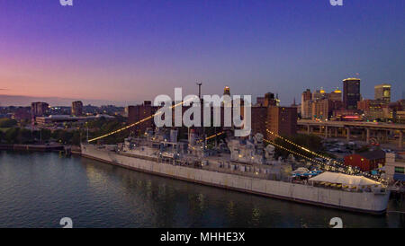 Lake Erie Drone Sonnenuntergang Stockfoto