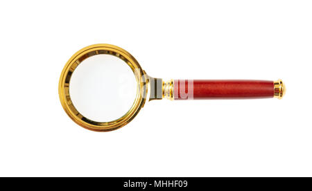 Lupe auf weißem Hintergrund. 3D-Darstellung Stockfoto