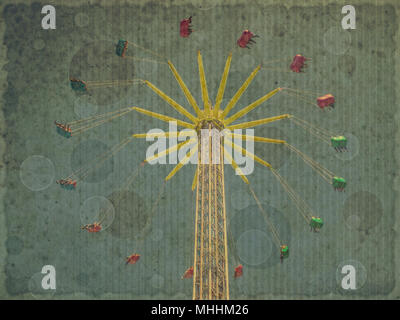 Vergnügungspark Riesenrad im Himmel Stockfoto