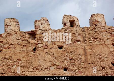 Das wandbild von Castillo de Serra in der Sierra Calderona Naturpark Stockfoto