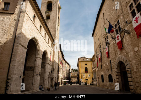 Eine schöne mittelalterliche cyty in der Region Umbrien in Italien Stockfoto