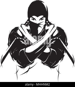 Ninja Vector Illustration Stock Vektor