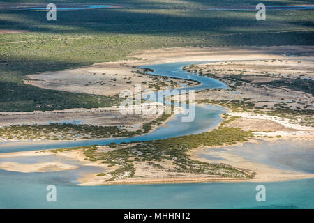 Luftaufnahme in Shark Bay Monkey Mia Australien Stockfoto