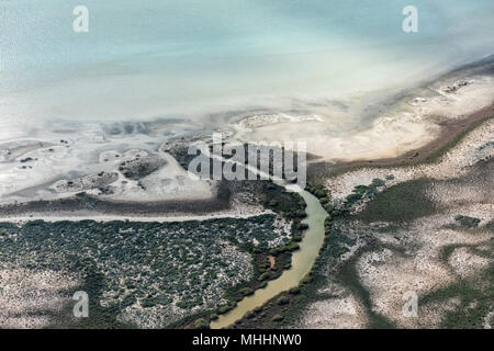 Luftaufnahme in Shark Bay Monkey Mia Australien Stockfoto