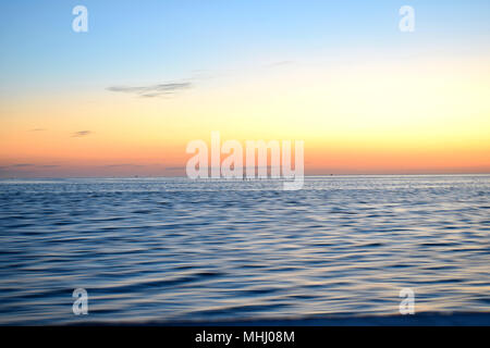 Sonnenuntergang auf der Pamlico Sound NC Stockfoto