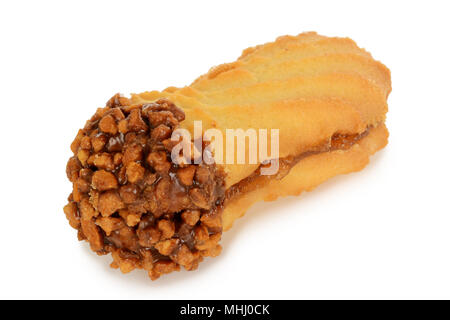 Sandwich cookies, ovale Form mit Schokolade gefüllt Stockfoto