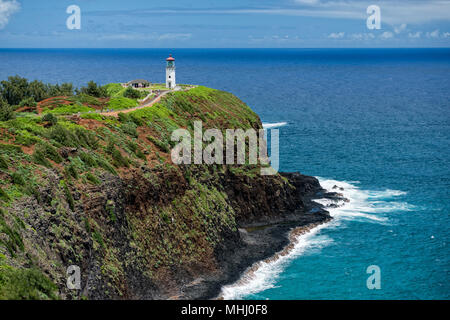 Kauai Leuchtturm von Kilauea Point Hawaii Insel Stockfoto