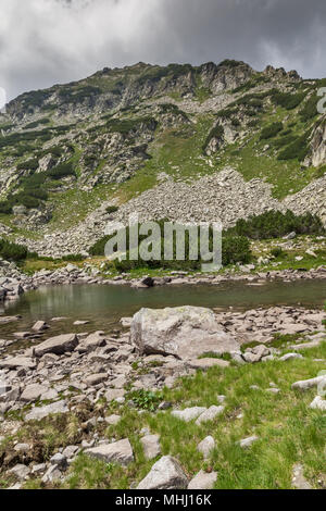 Landschaft des Oberen Muratovo See, Pirin-gebirge, Bulgarien Stockfoto