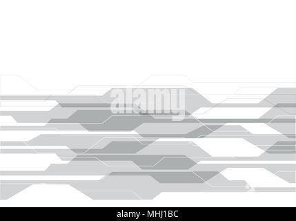 Abstrakte grau polygon Technologie auf weißem Design moderne futuristischen Hintergrund Vector Illustration. Stock Vektor