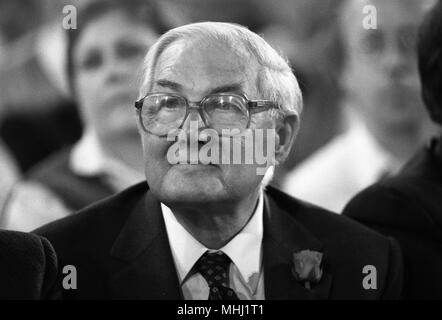 Jim Callaghan Labour Party Jahreskonferenz 1990. Bild von DAVID BAGNALL Stockfoto