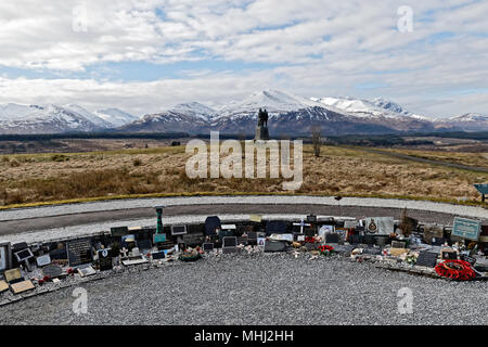Garten der Erinnerung neben dem Commando Memorial uveiled von der Königin Mutter im Jahr 1952. Stockfoto