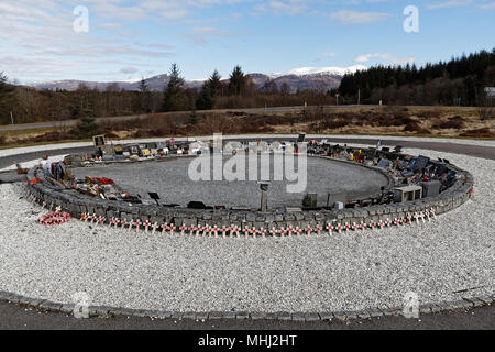 Garten der Erinnerung neben dem Commando Memorial uveiled von der Königin Mutter im Jahr 1952. Stockfoto