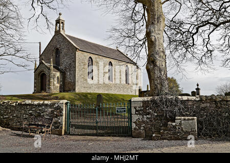 Kirkton, Kirche von Schottland, Scottish Borders, Gemeinde Höhlenforscher. Erbaut 1841 mit Ergänzungen von John Robertson 1904-1906. Stockfoto