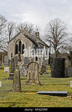 Kirkton, Kirche von Schottland, Scottish Borders, Gemeinde Höhlenforscher. Erbaut 1841 mit Ergänzungen von John Robertson 1904-1906. Stockfoto