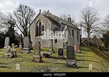 Kirkton, Kirche von Schottland, Scottish Borders, Gemeinde Höhlenforscher. Erbaut 1841 mit Ergänzungen von John Robertson 1904-1906. Stockfoto