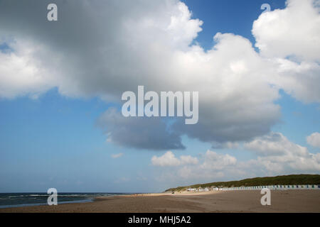 Nordsee Strand im Sommer, auf der Insel Texel, Holland. Europa. Stockfoto