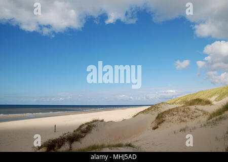 Nordsee Strand im Sommer, auf der Insel Texel, Holland. Europa. Stockfoto