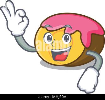 Okay swiss roll Charakter Cartoon Stock Vektor