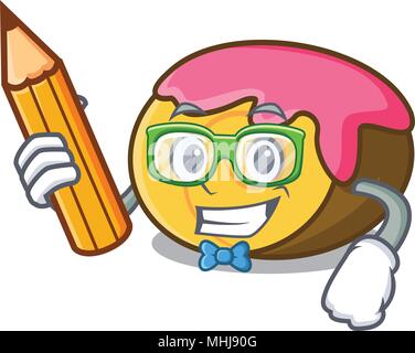 Student swiss roll Charakter Cartoon Stock Vektor