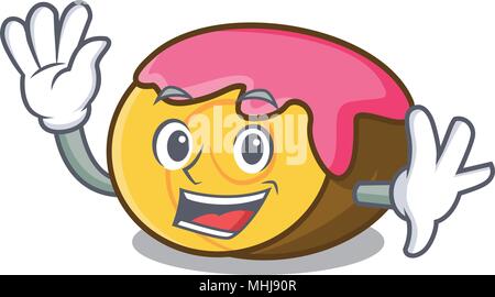Winken swiss roll Charakter Cartoon Stock Vektor