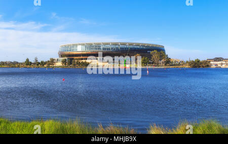 Optus Stadion neben dem Swan River Stockfoto