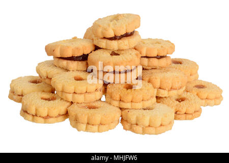 Sandwich cookies mit Marmelade Stockfoto