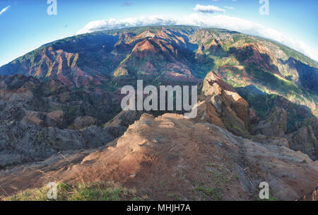 Blick auf Waimea Canyon in Hawaii Stockfoto