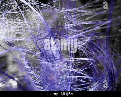 Violettes Verpackungsmaterial. Zusammenfassung Stockfoto