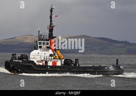 SD-Impulse, SERCO MARINE SCHLEPPER auf den River Clyde. Stockfoto