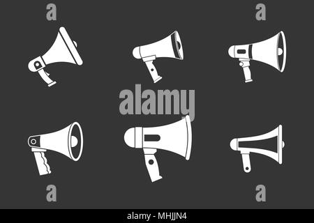 Handspeaker Icon Set grau Vektor Stock Vektor
