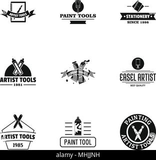 Artist logo, einfachen Stil Stock Vektor