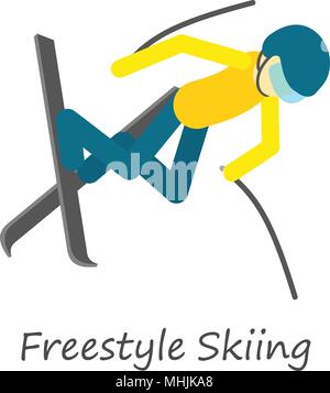 Freestyle Symbol, isometrische Stil Stock Vektor