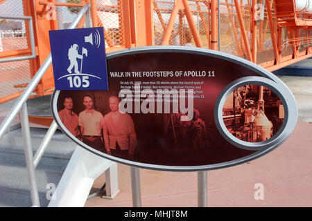 Astronaut Rakete rot Mission weltraum Himmel paradise Cloud Astronaut Center starten, Raumfahrttechnologien im Kennedy Space Center in Florida. Roc Stockfoto